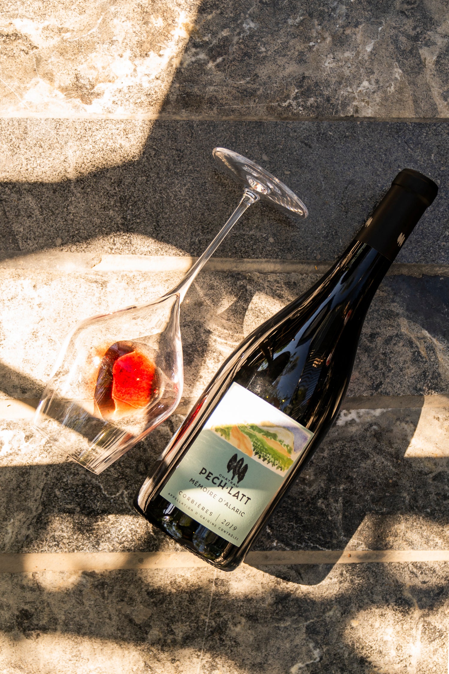 A bottle of red wine