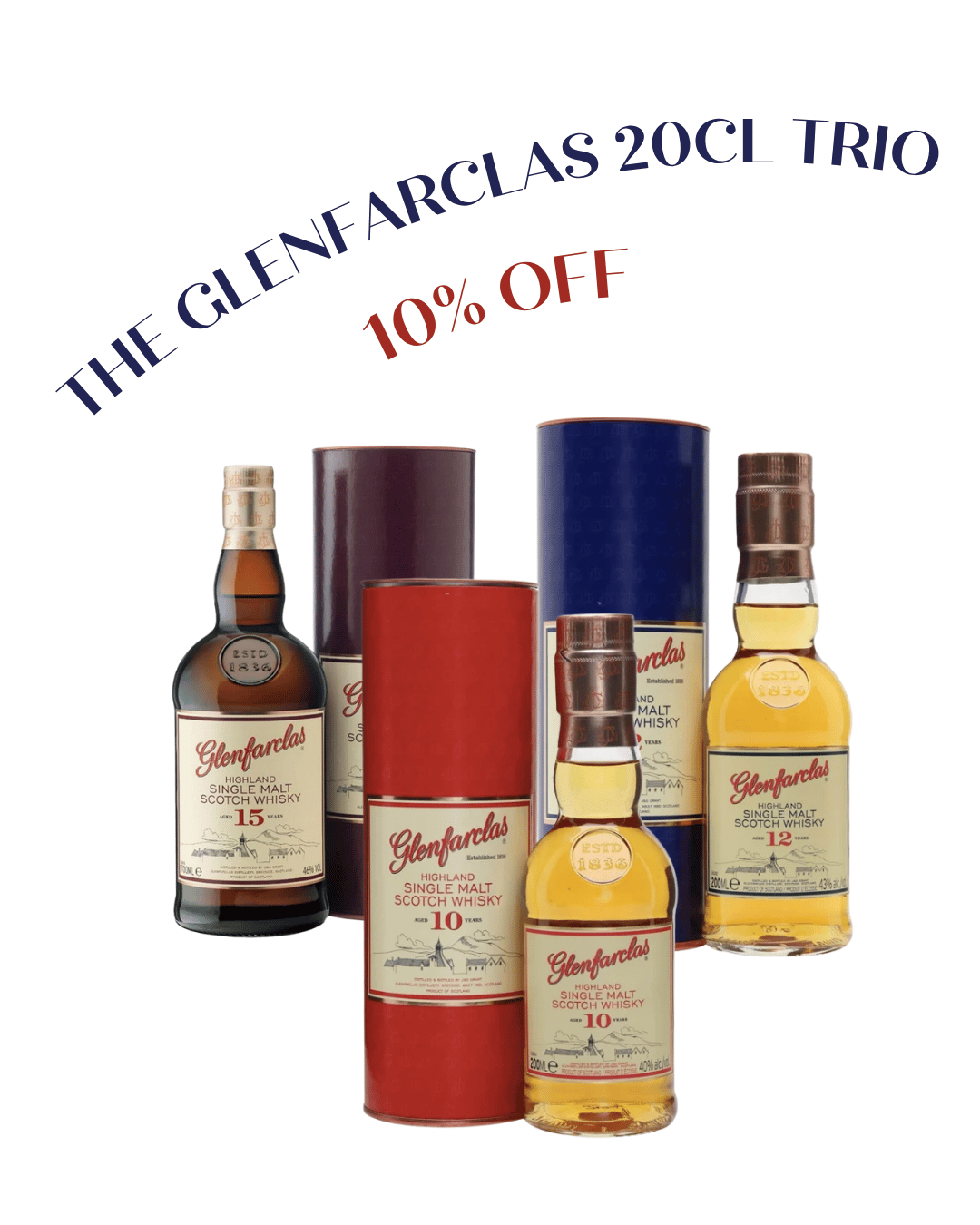 The Glenfarclas 20cl Trio — 10% OFF