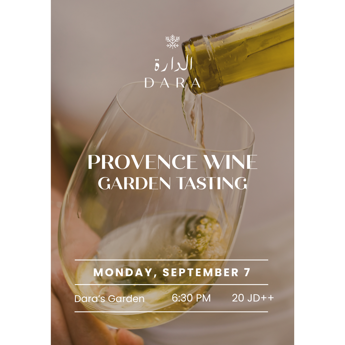 Provence Wine Dara Garden Tasting