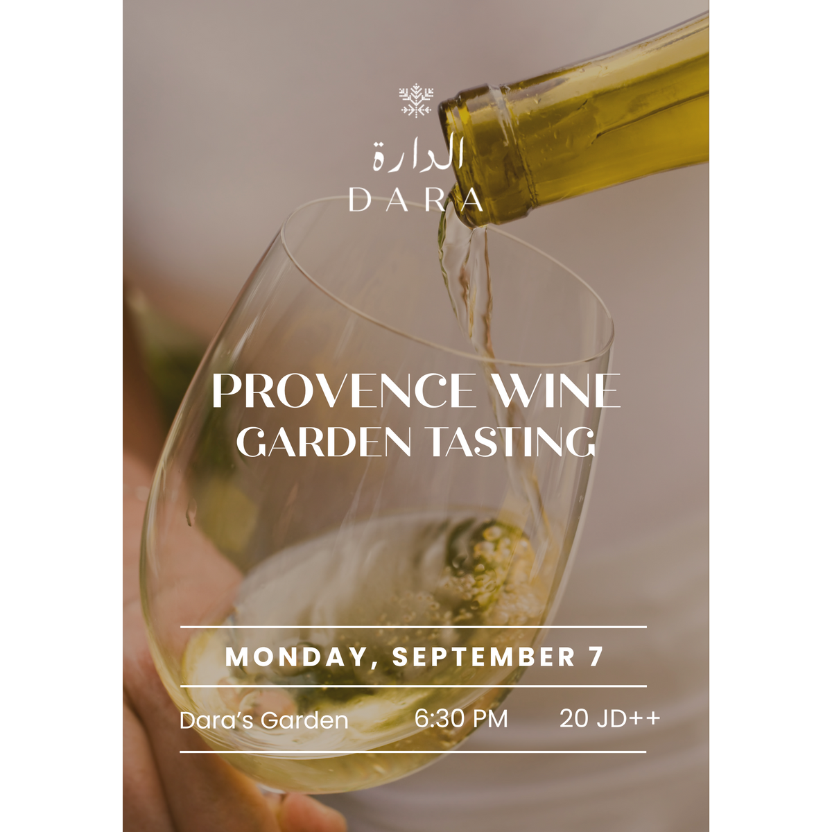 Provence Wine Dara Garden Tasting