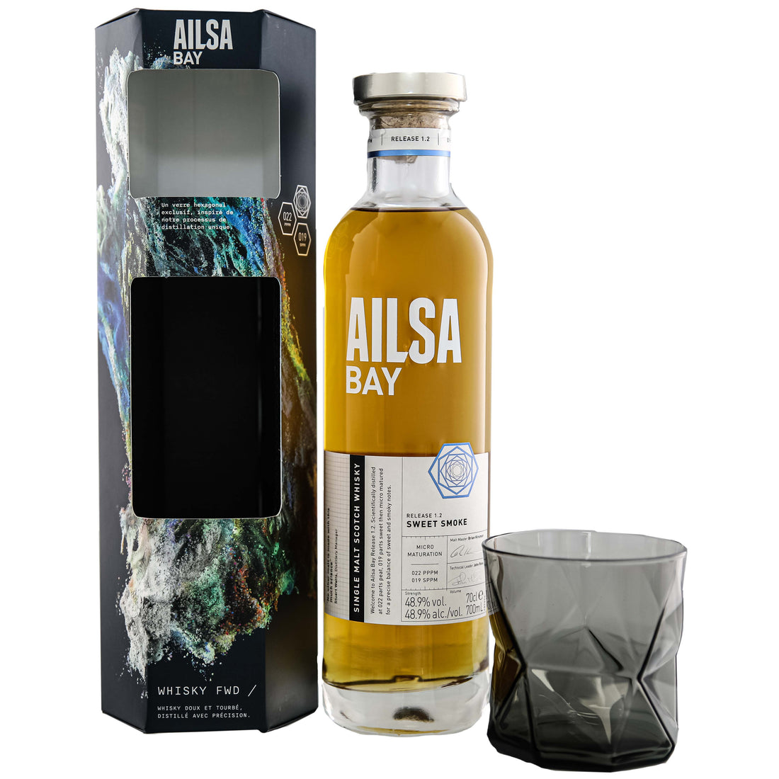 Ailsa Bay Sweet Smoke Single Malt Whisky + 1 Glass