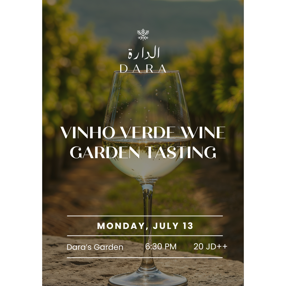 Vinho Verde Wine Dara Garden Tasting
