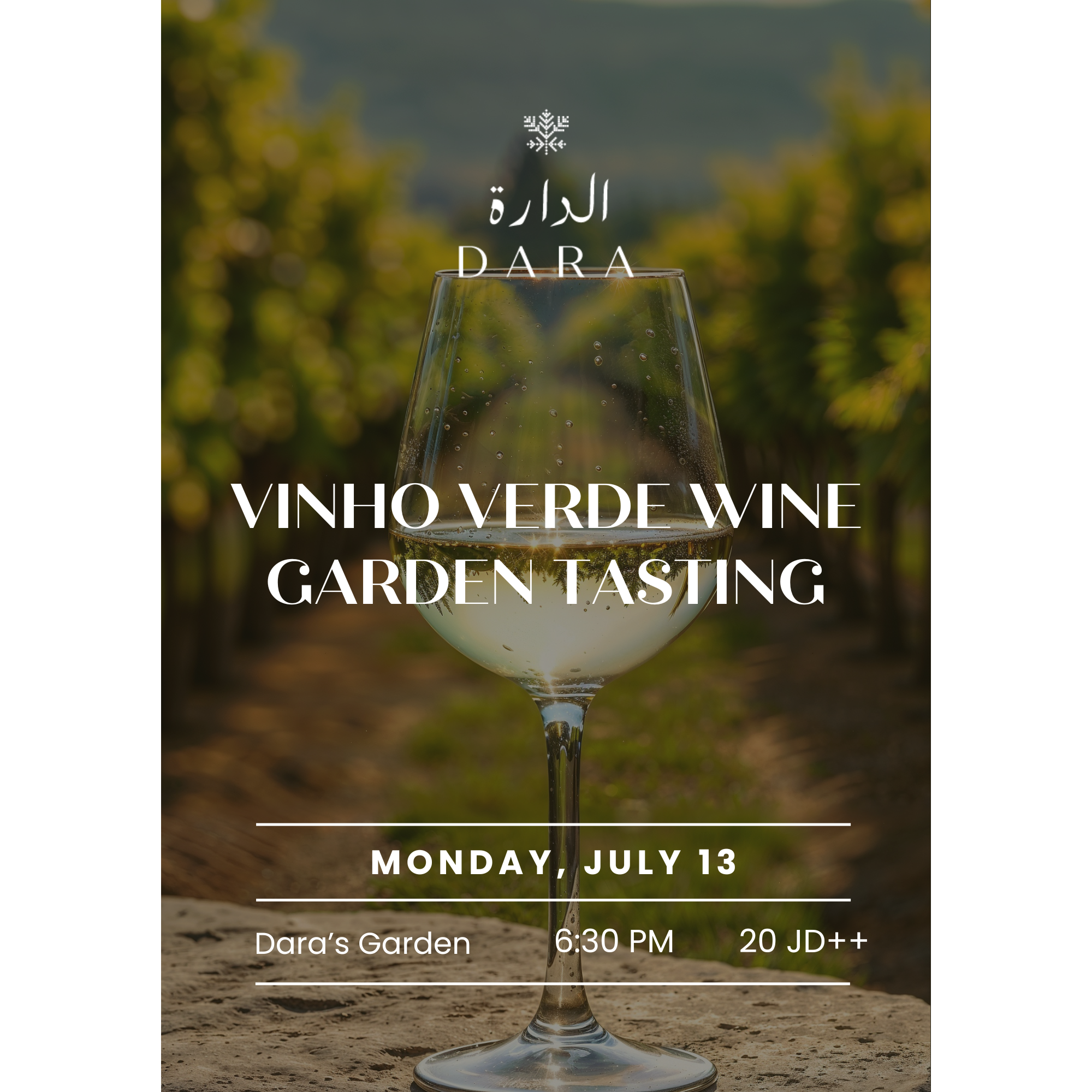 Vinho Verde Wine Dara Garden Tasting