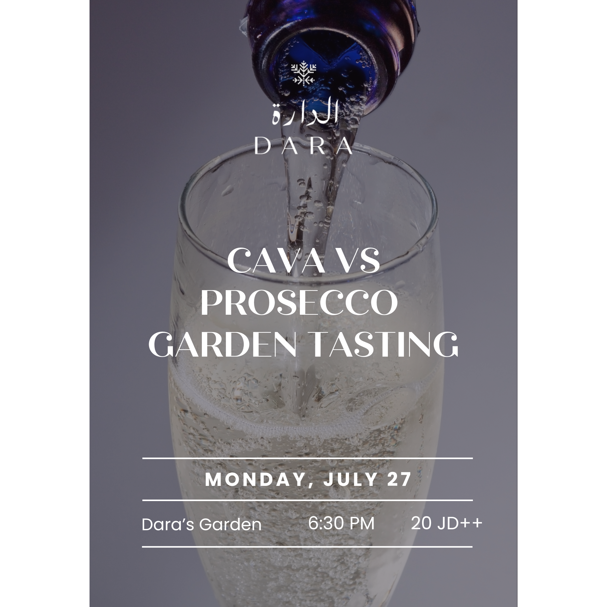 Cava vs Prosecco Dara Garden Tasting