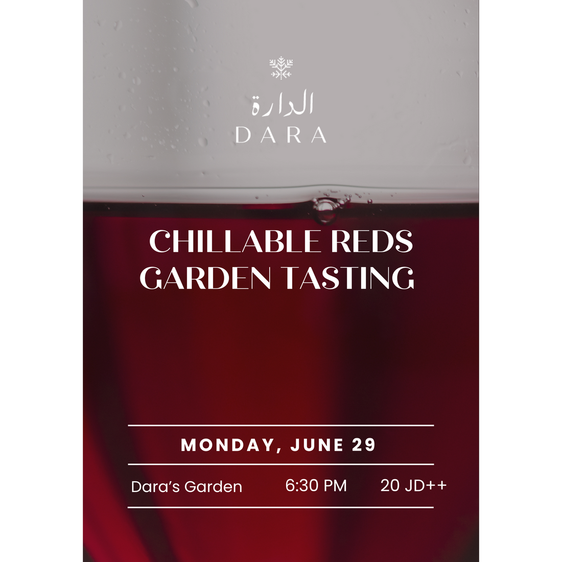 Chillable Reds Dara Garden Tasting