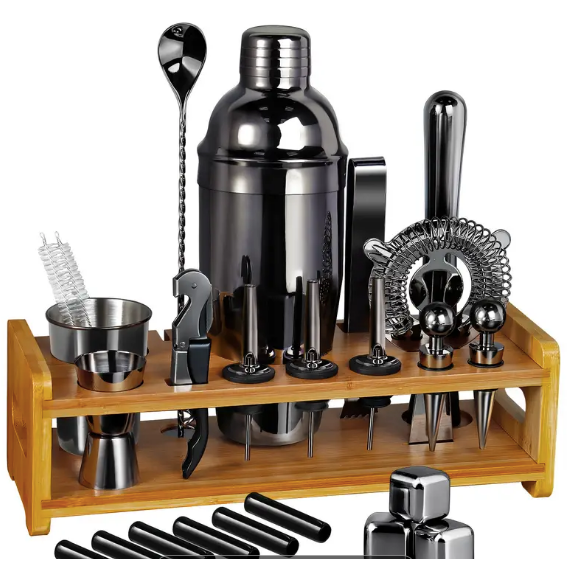 Cocktail Bartender Kit Set 26 pcs - Black