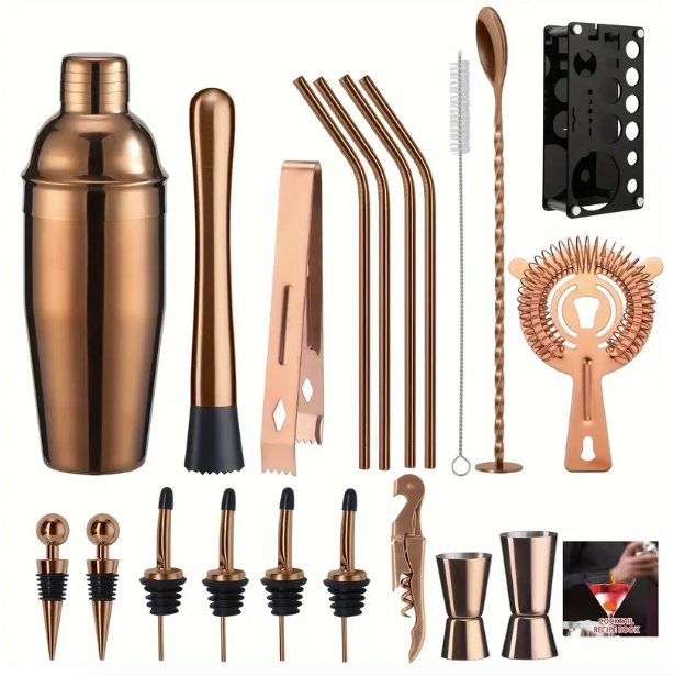 Rose Gold Cocktail Set - 20 pcs