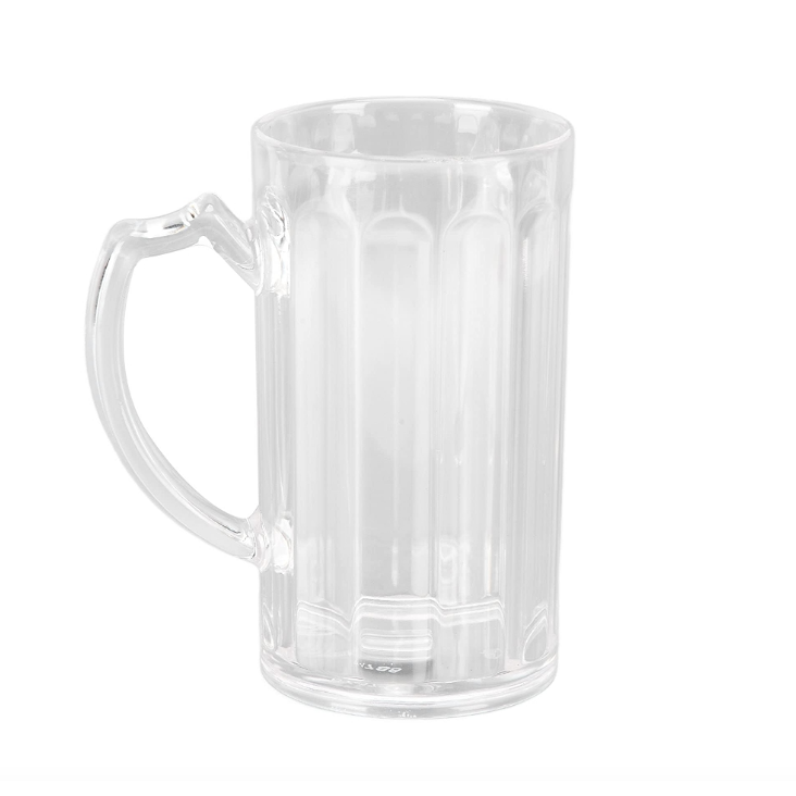 Thickened Acrylic Beer Mugs 500ml (Set of Two)