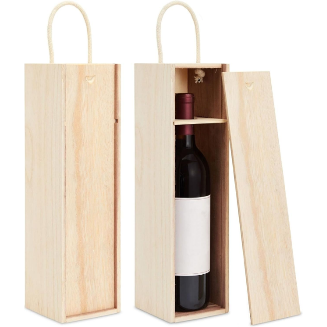 Single Wine Bottle Wooden Gift Box