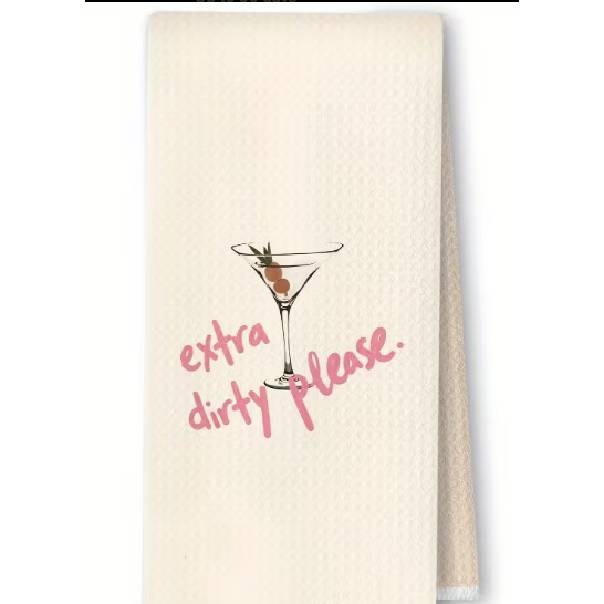 1pc Extra Dirty Martini Kitchen Towels