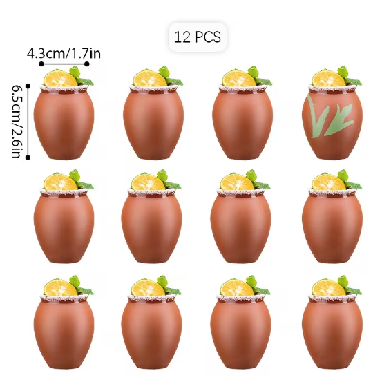 Set of 12 - Ceramic Shot Glasses