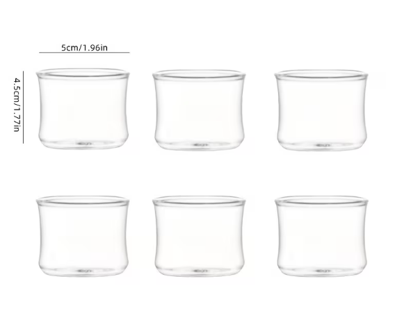 6pcs Minimalist Sake Glass Cup Set