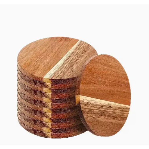 Coasters - 12pcs of Solid Wood Coasters Made from Acacia Wood