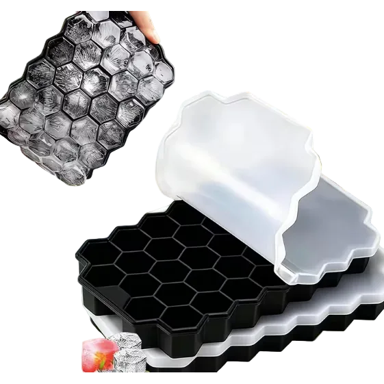 4pcs Honeycomb Cube Silicone Ice Tray Set