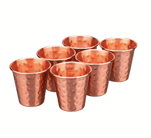 Pure Copper Cups / Pack Of 6 - 70ml