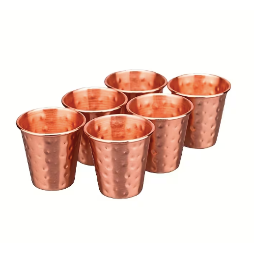 Pure Copper Cups / Pack Of 6 - 70ml