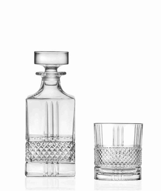 Brillante Whisky Decanter + 6 Glasses