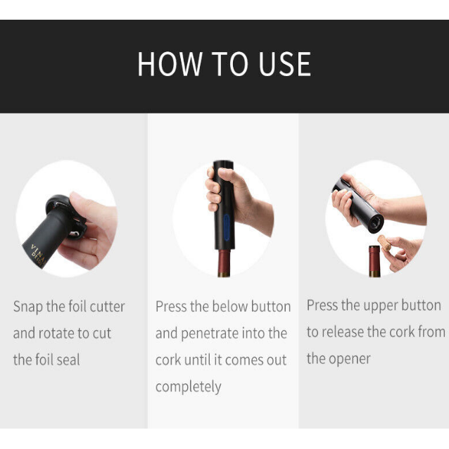Rechargeable Electric Wine Opener Set