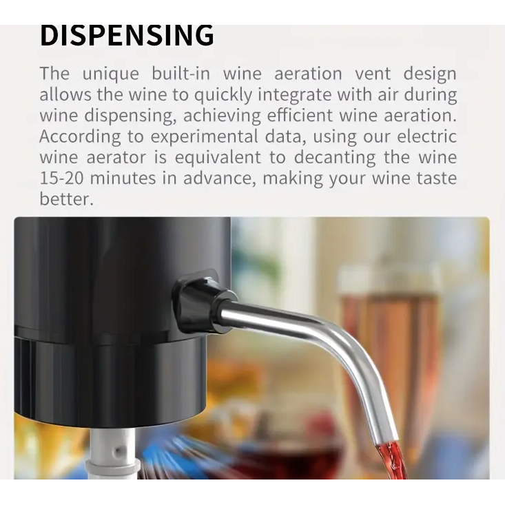 Rechargeable Electric Wine Aerator / Dispenser
