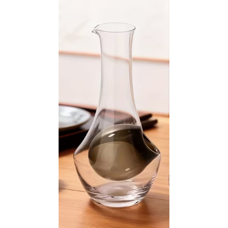 Glass Decanter with Ice Cavity Pocket
