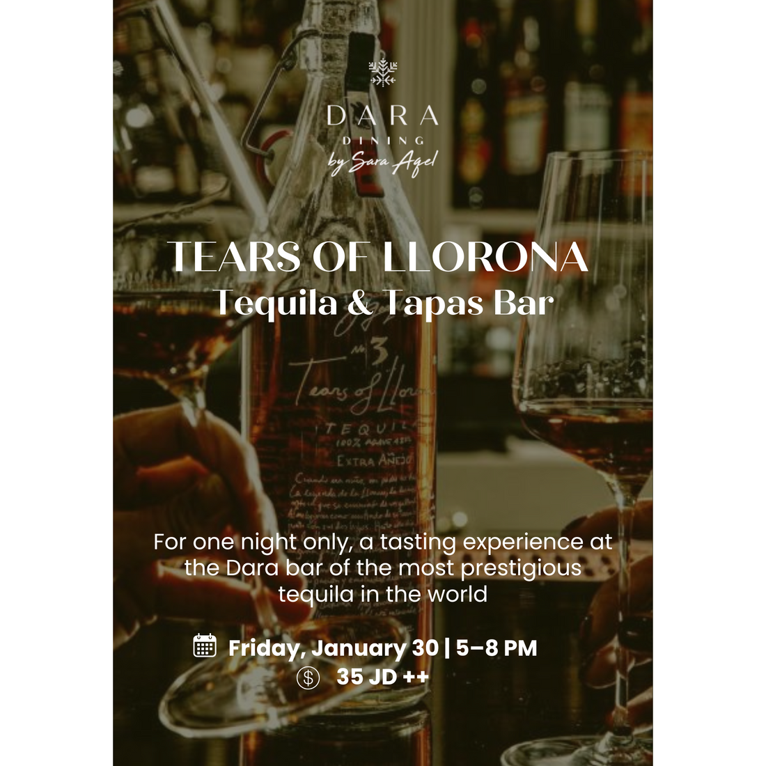 Tequila & Tapas Bar Night - Tears of Llorona