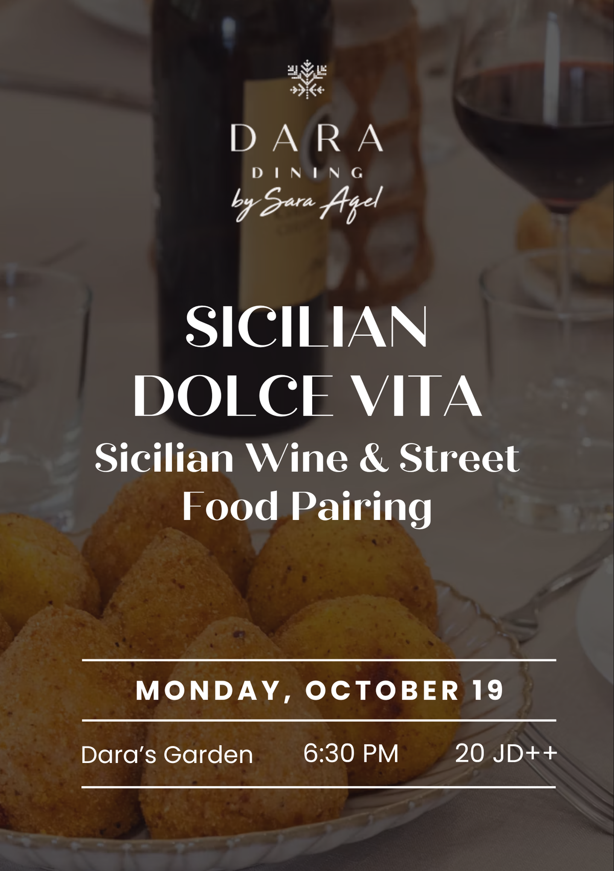 Sicilian Dolce Vita - Sicilian Wine & Street Food Pairing