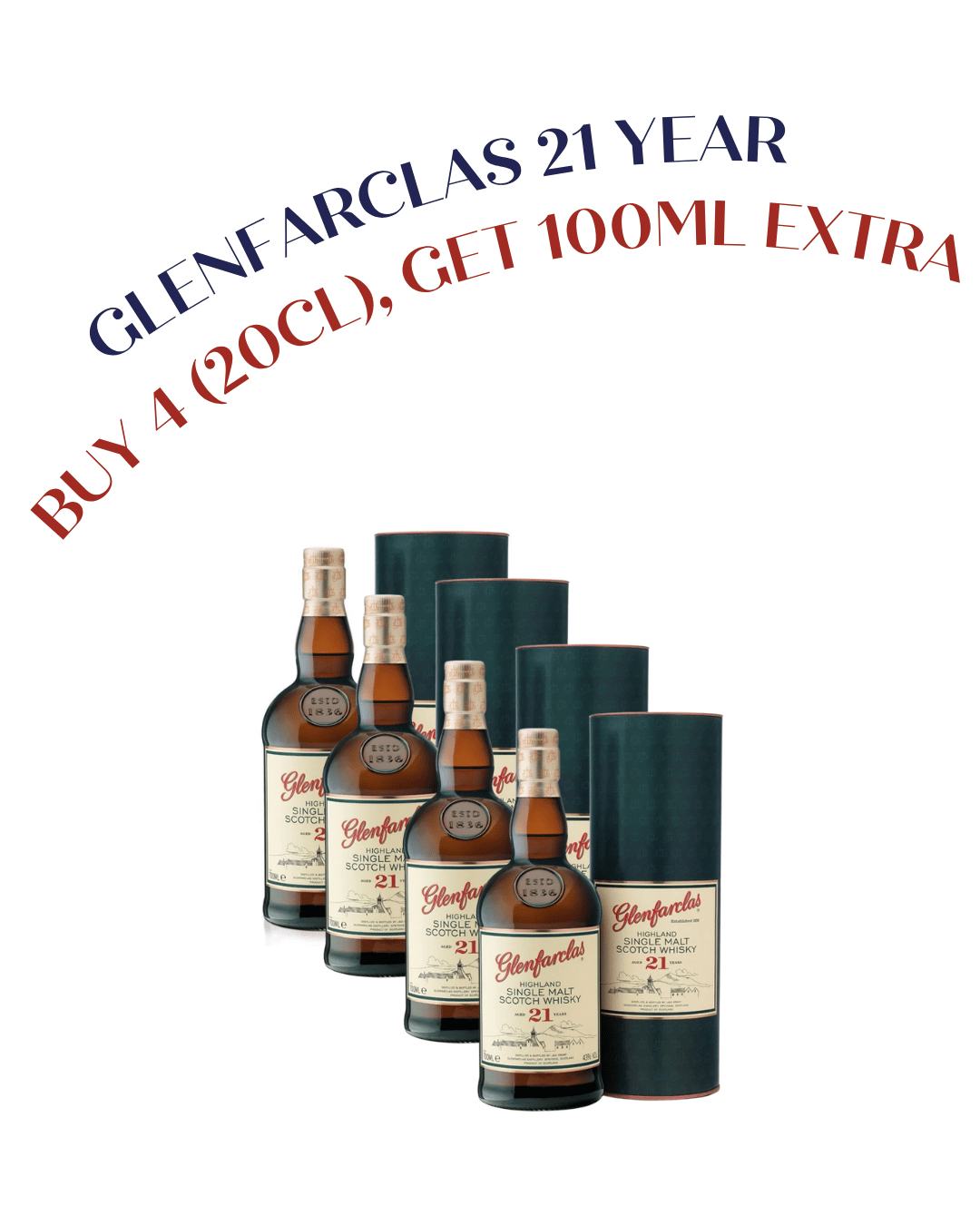 Glenfarclas 21 Year — Buy 4 (20cl), Get 100ml Extra