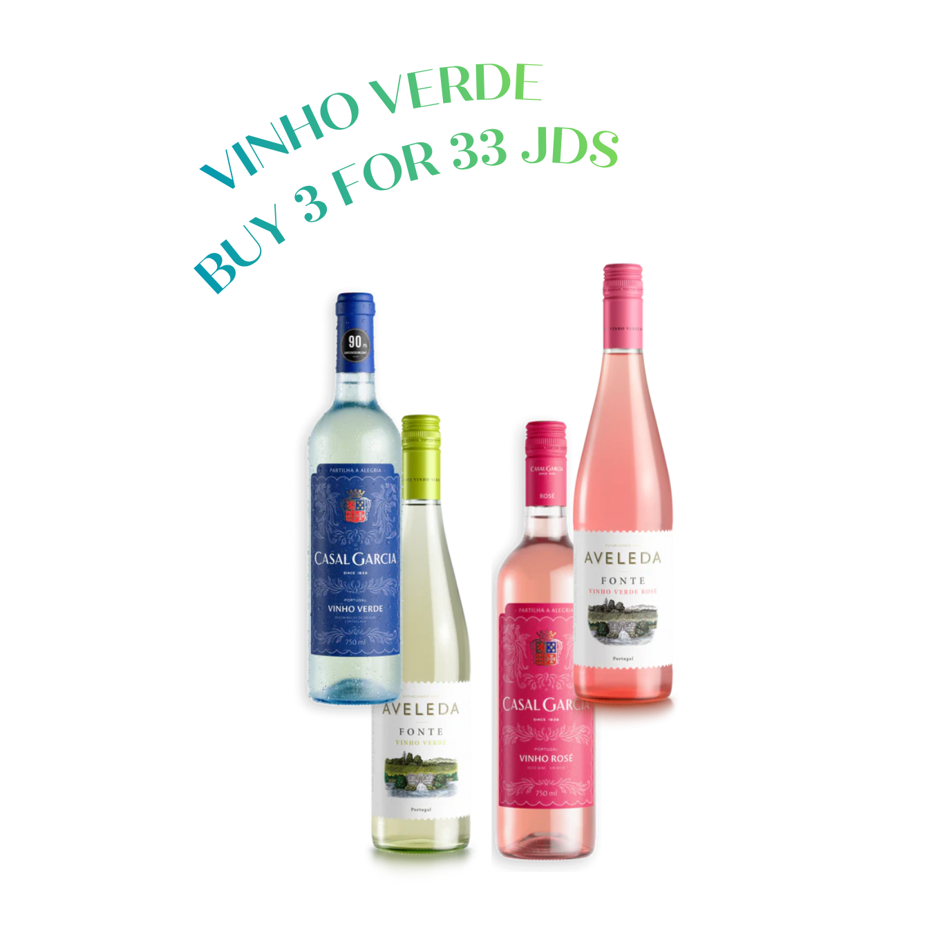 Summer’s Favorite Wine Vinho Verde Sale - Buy 3 bottles for 33 JDs