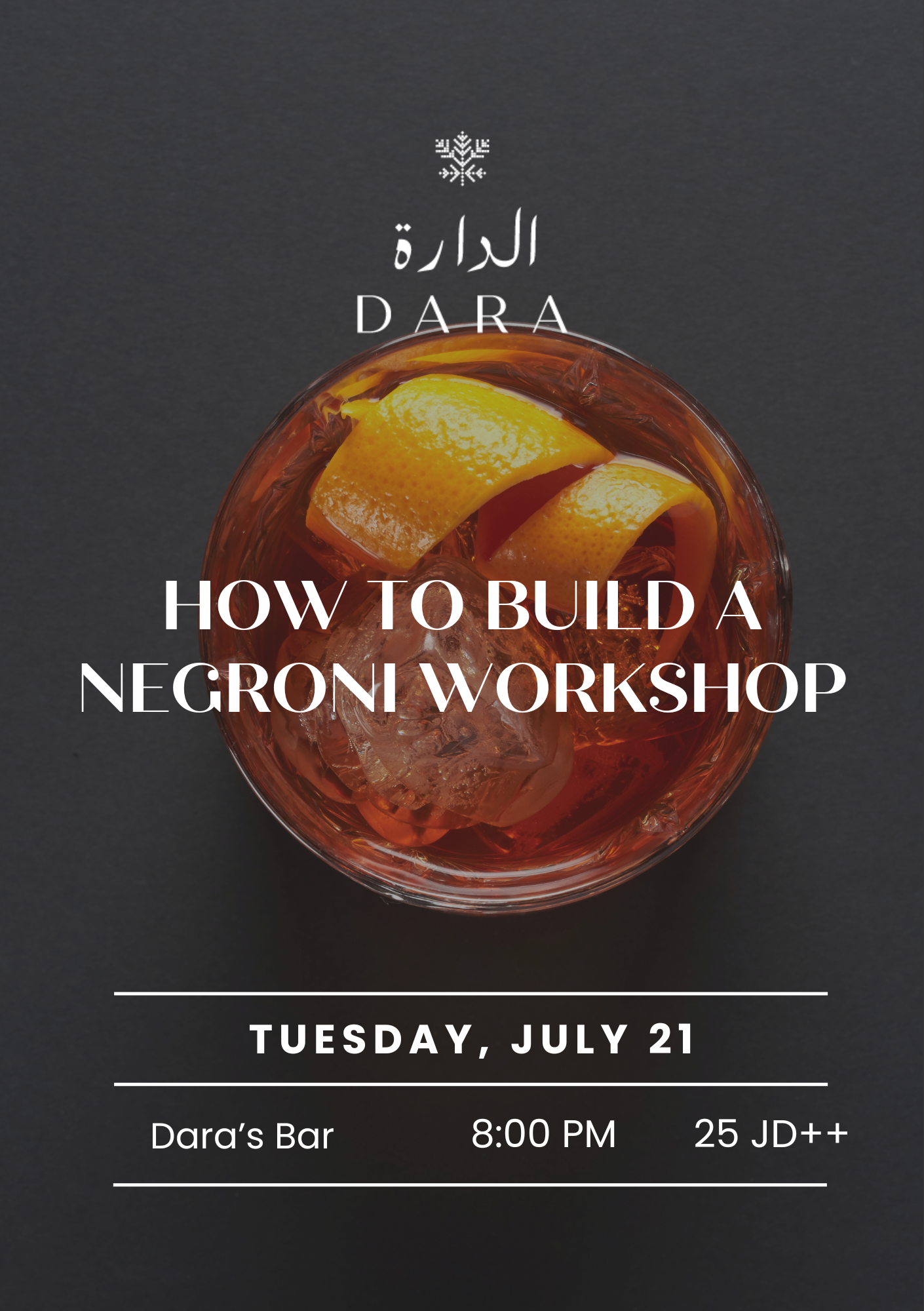 How to Build a Negroni Workshop