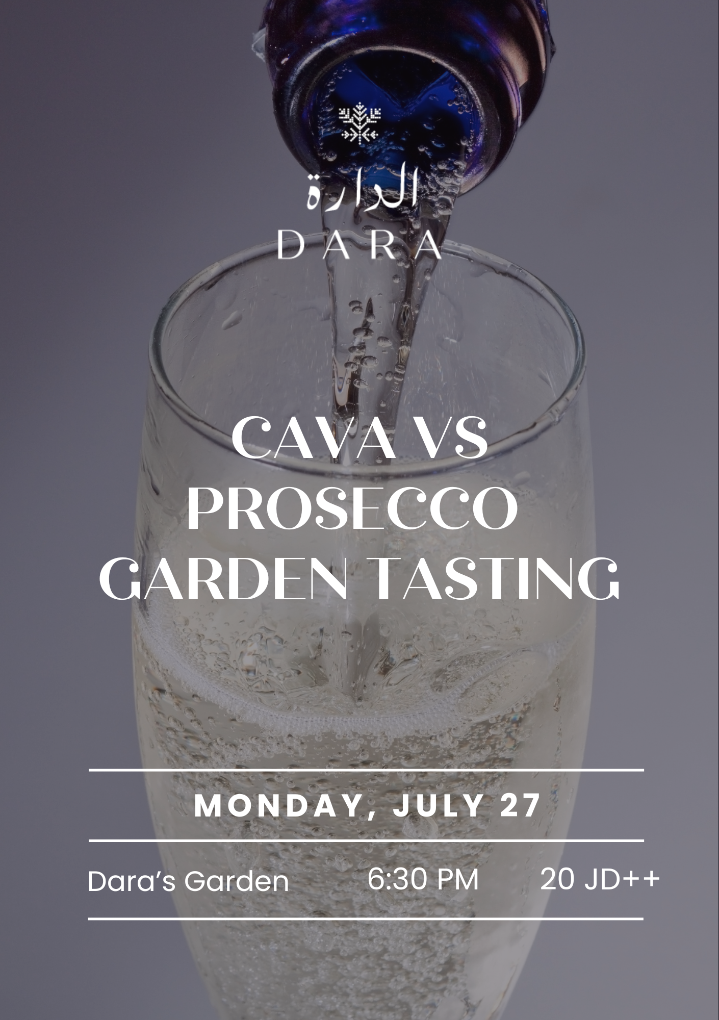 Cava vs Prosecco Dara Garden Tasting