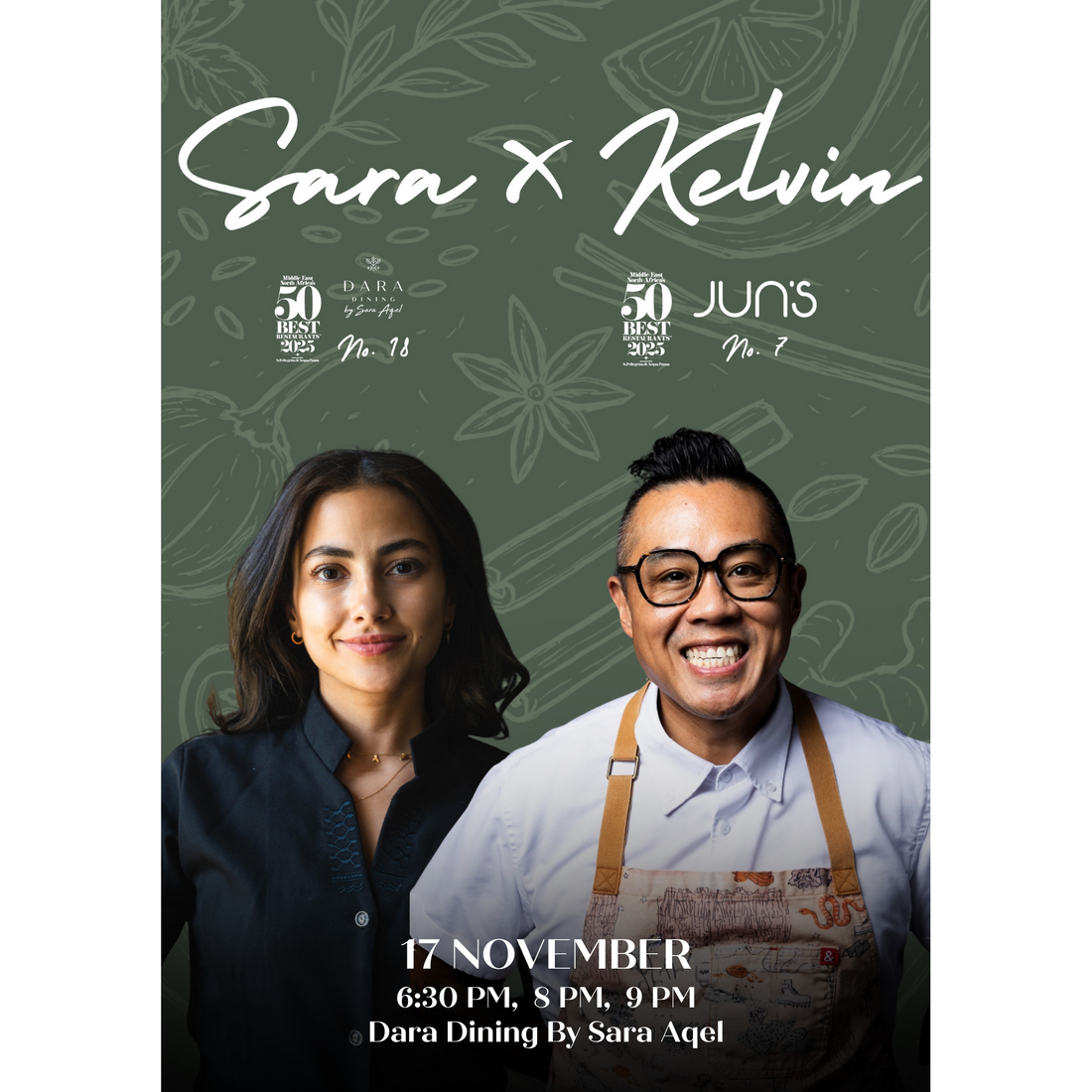 Chef Kelvin Cheung x Chef Sara Aqel Dinner