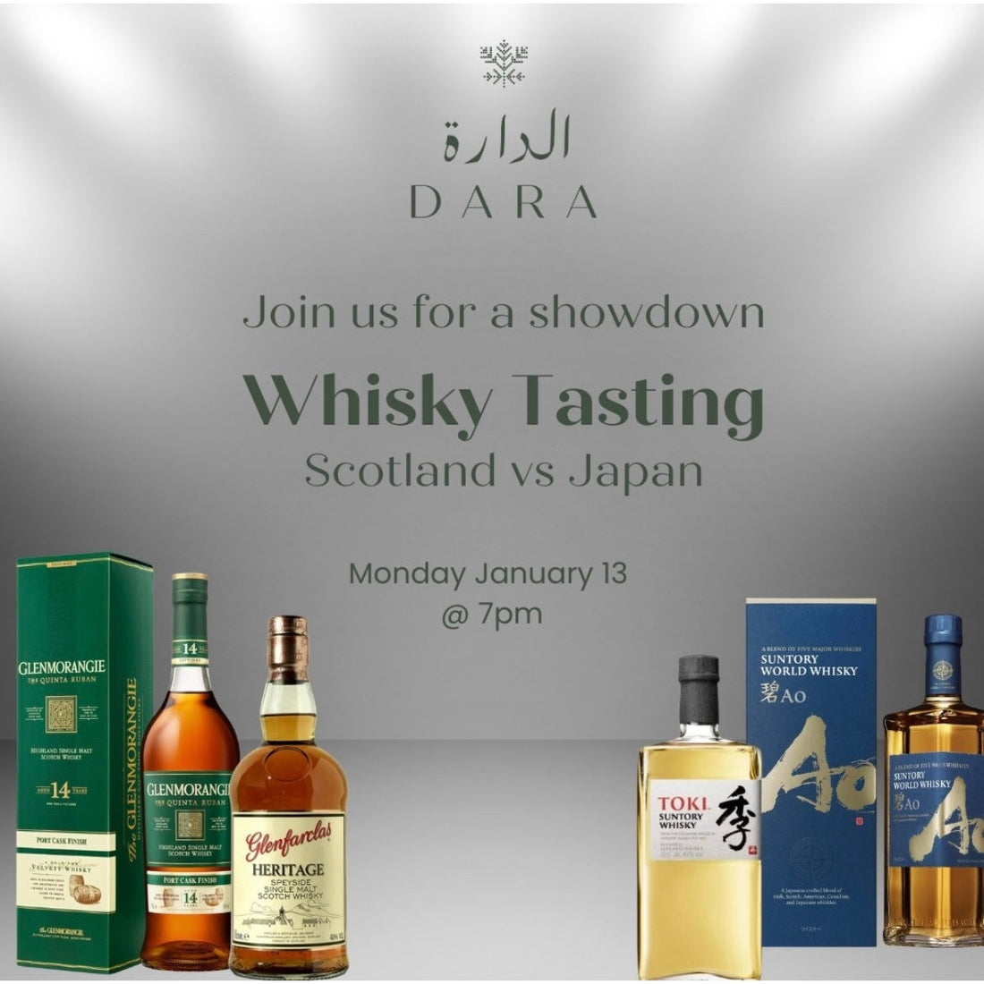 Dara Whisky Tasting - Scotland vs Japan