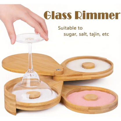 Bamboo 3-Tier Cocktail Rimmer Set
