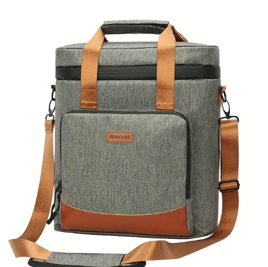 Insulated Cooler Travel Bag 3 Bottles - Grey