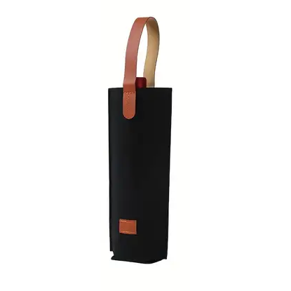 Single Wine Bottle Gift Bag (Black)