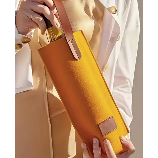 Single Wine Bottle Gift Bag (Yellow)