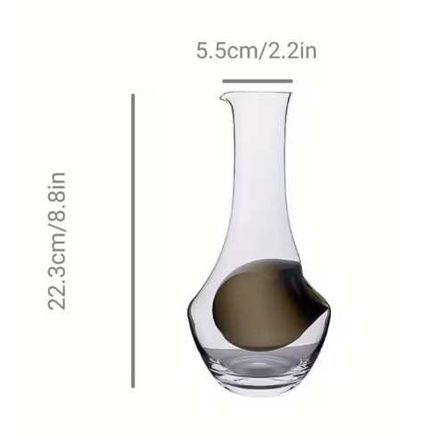 Glass Decanter with Ice Cavity Pocket