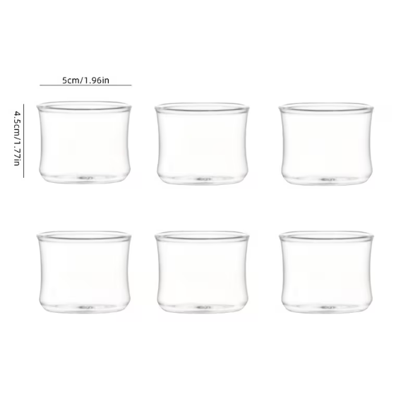 6pcs Minimalist Sake Glass Cup Set