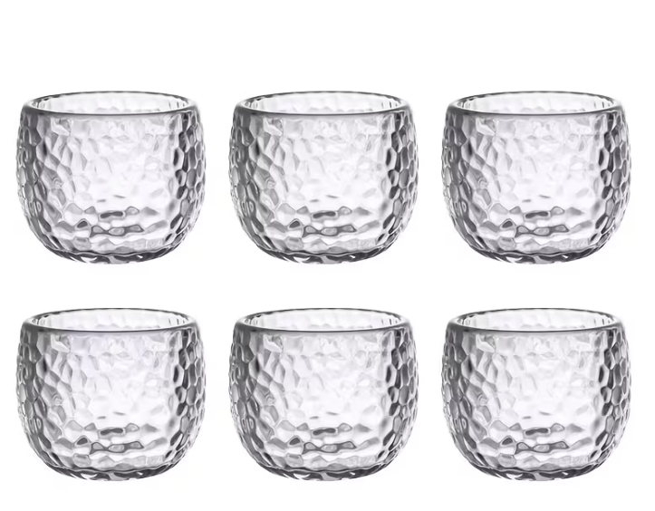 6pcs Japanese Style Glass Teacups (Sake Cups)
