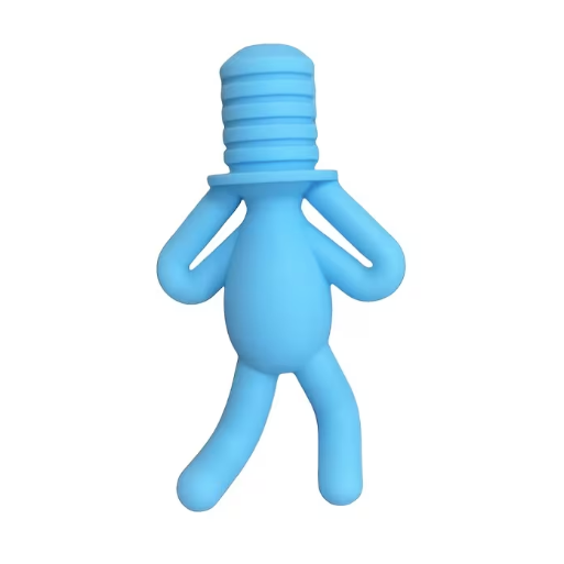 Creative Silicone Figurine Wine Bottle Stopper - Blue