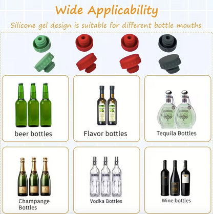 6pcs Silicone Bottle Stopper Set