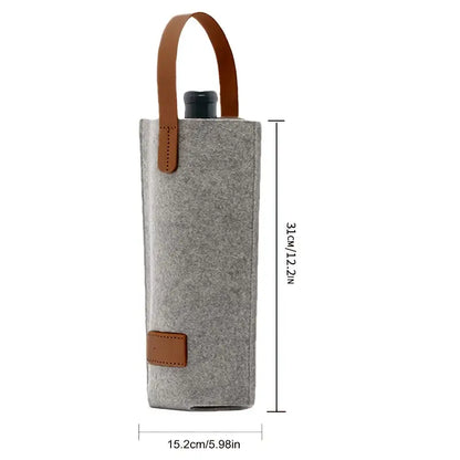 Single Wine Bottle Gift Bag (Grey)